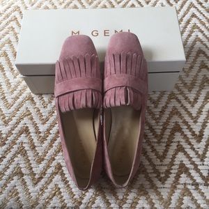 M.Gemi blush suede loafers
